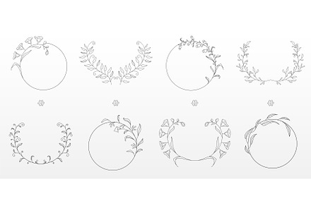 Elegant floral frame with delicate, an Object Illustration by art PVP - market