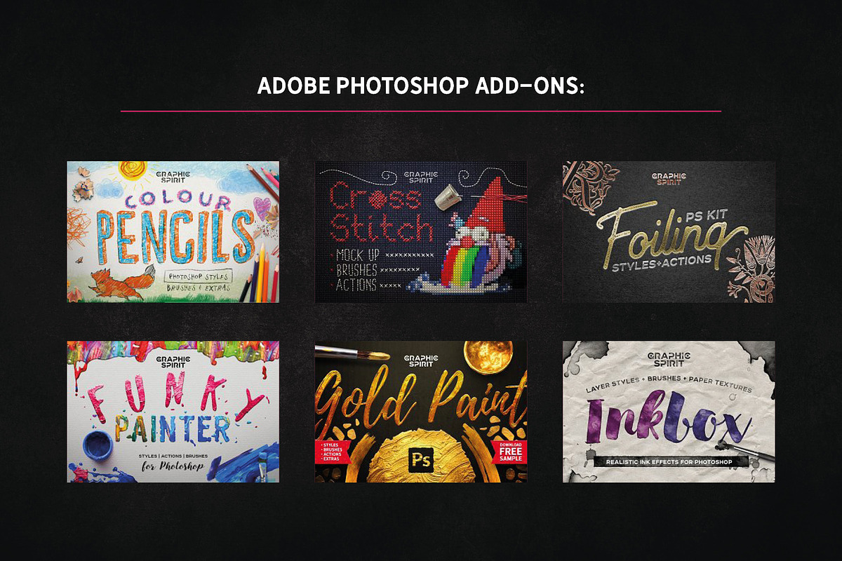 SALE! DESIGNERS ESSENTIAL BUNDLE, a Brushes & More by Graphic Spirit (Photo 3 of 10)