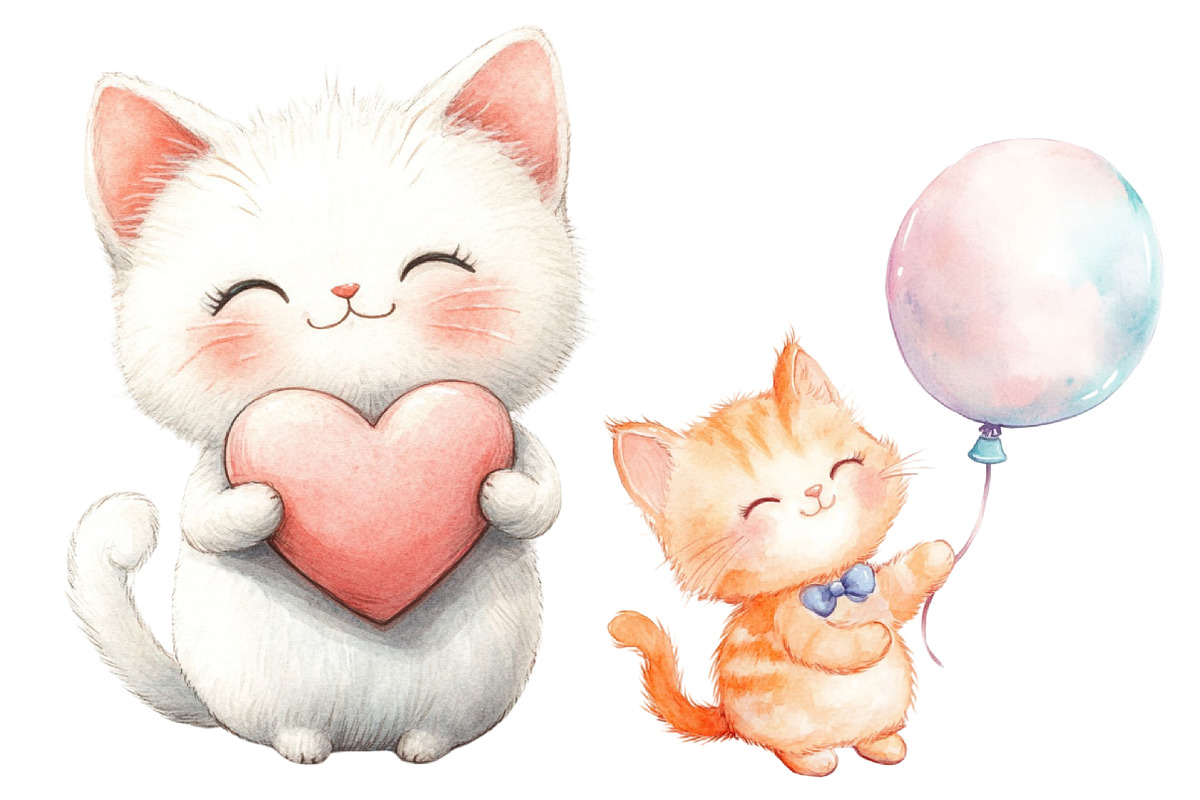Kawaii Kitten Sublimation Clipart, a Graphic by CitraGraphics (Photo 4 of 5)