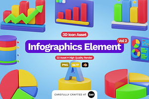 3D Infographics Element Icon Vol 2