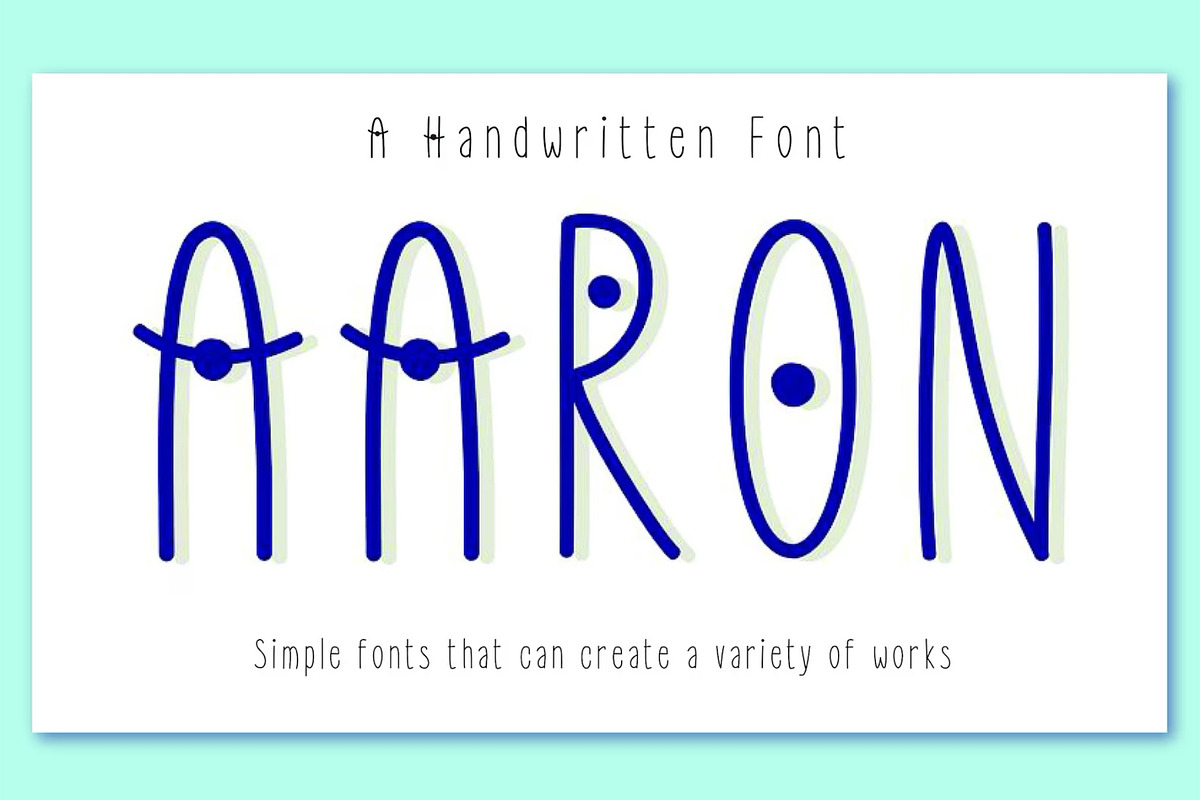 AARON FONT, a Handwritten Font by Sense Library (Photo 1 of 9)