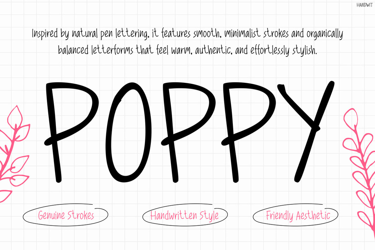 Handwit, a Handwritten Font by Pinisi ART (Photo 3 of 10)