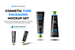 Tube Packaging Mockup Set, a Cups & Container Mockup by artBit Design Studio