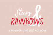 Stars and Rainbows Font Combo, a Script Font by Renata Chizhikova (Thumbnail 1 of 12)