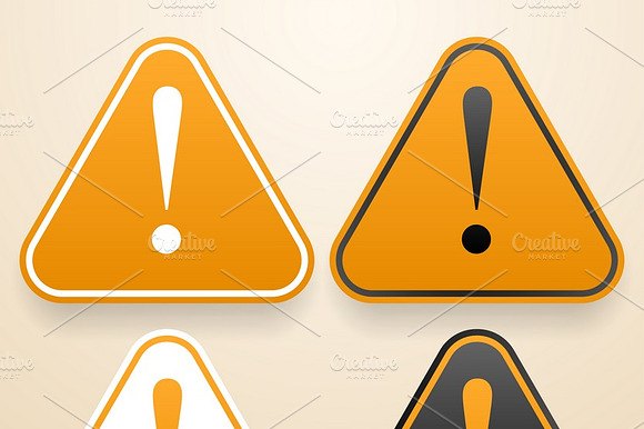 Set Of Triangular Signs