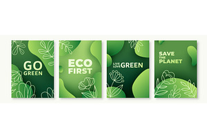 Green background vector illustration, an Illustration by Zaie