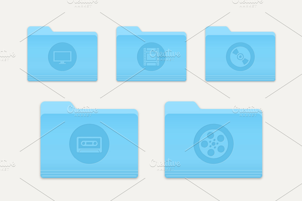 Multimedia Folder Icons Set 2, an Icon by Alex Serada
