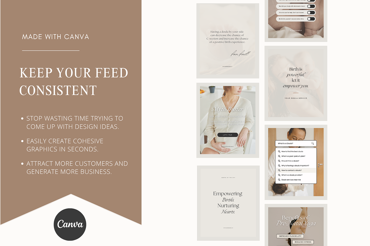 Birth Doula Social Media Templates, a Social Media Template by Gebers Marketing & Design (Photo 5 of 5)