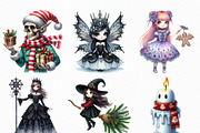 Cute Gothic Christmas Character, an Illustration by Craft Nest (Thumbnail 2 of 6)