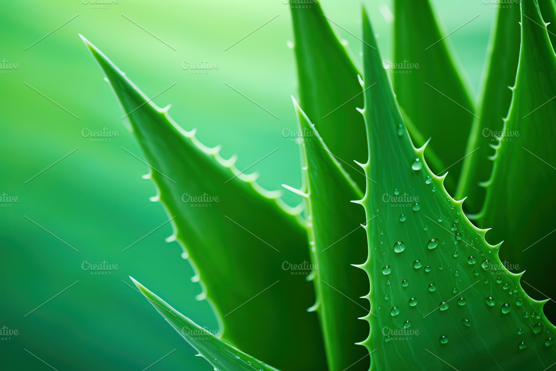 Aloe vera slices on green background, a Nature Photo by AlyaAnd