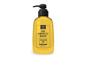 Soap Pump Bottle Mockup Template Set, a Household Mockup by DesignRushMarket (Thumbnail 2 of 11)