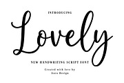 Lovely, a Script Font by Aura Typeface (Thumbnail 1 of 7)