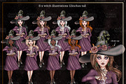 Woodland Witch - Clipart collection, an Illustration by Gaynor Carradice Designs (Thumbnail 2 of 5)