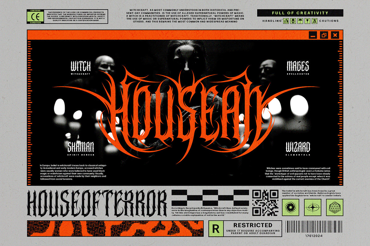 Maytorm Modern Metal Typeface, a Blackletter Font by alit design (Photo 19 of 20)