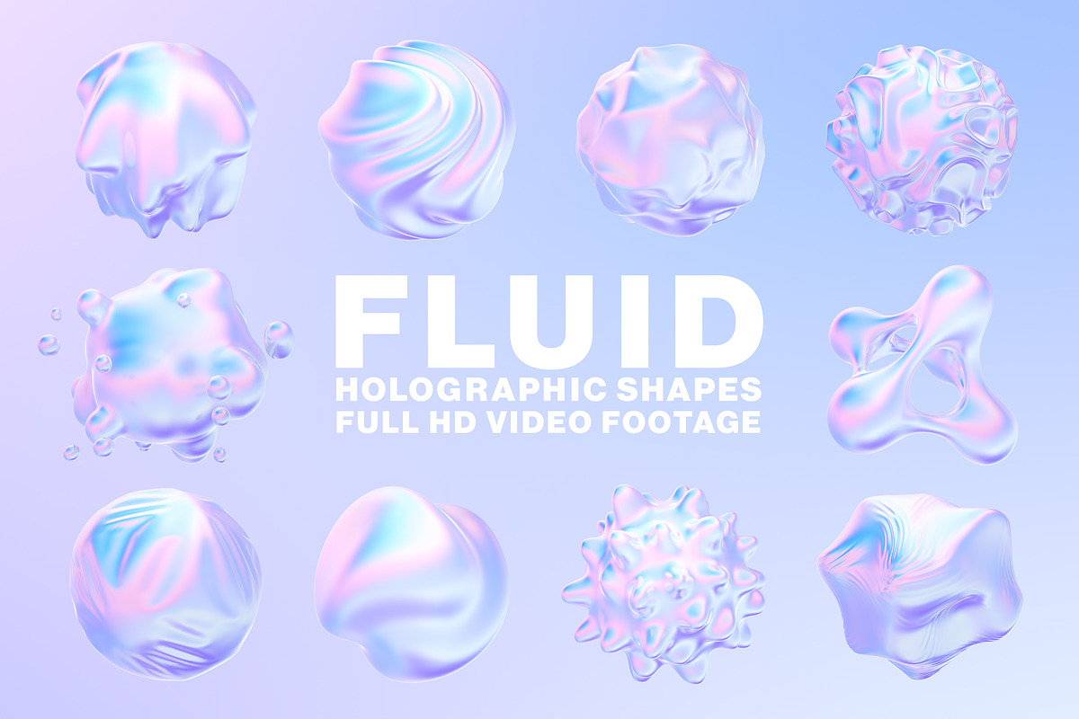 Fluid Holographic Shapes VIDEO, a Product Mockup by Mockups & Illustrations (Photo 1 of 8)