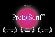 Proto Serif Medium, a Serif Font by Bukva™ Type Foundry (Thumbnail 1 of 13)