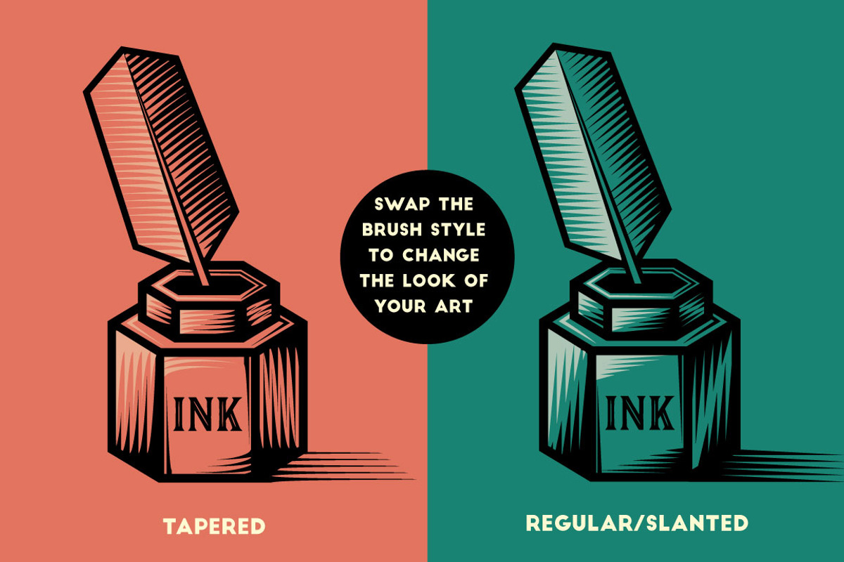 Modern Woodcut Brushes preview 5