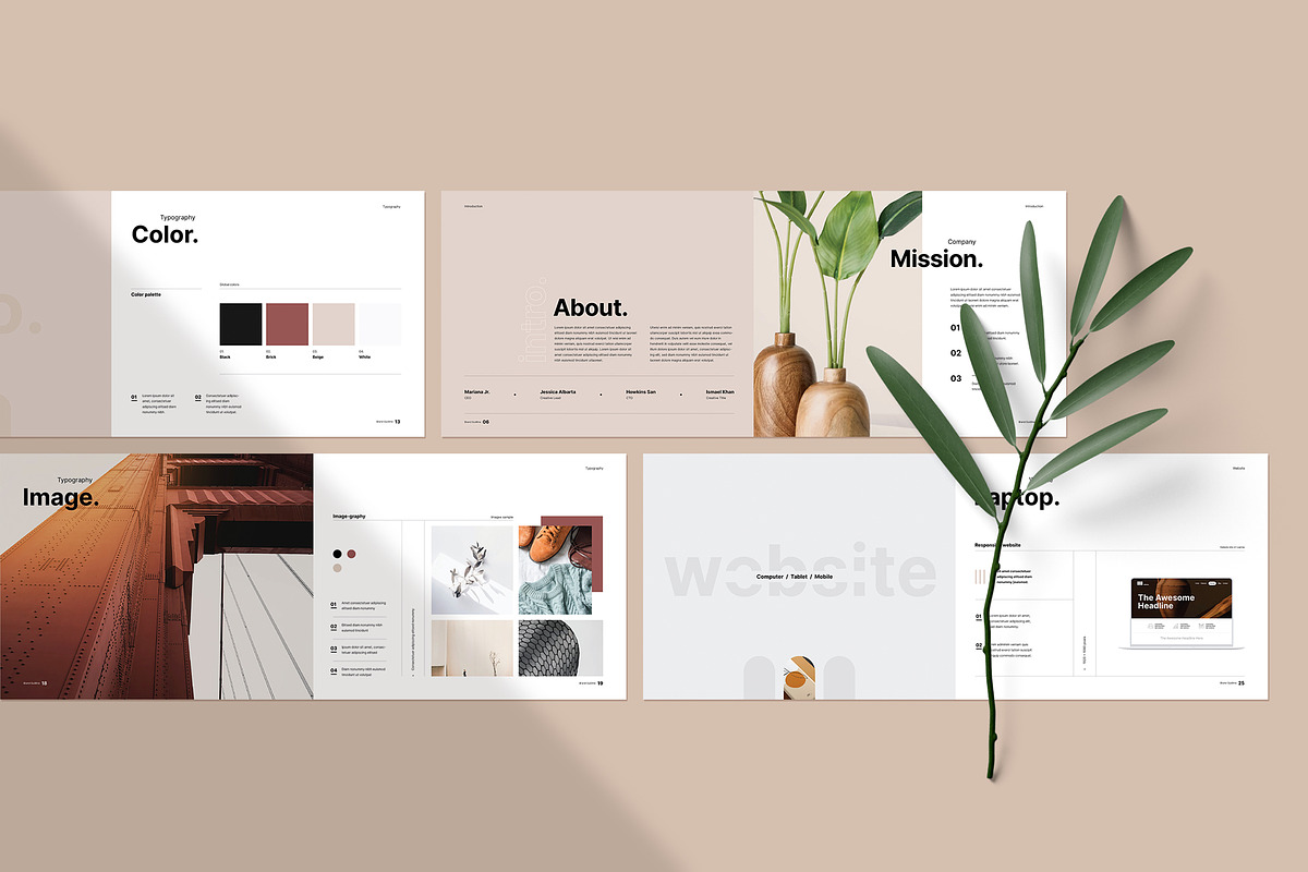 Minimal Brand Guideline, a Brochure Template by Studio Elevate (Photo 7 of 21)