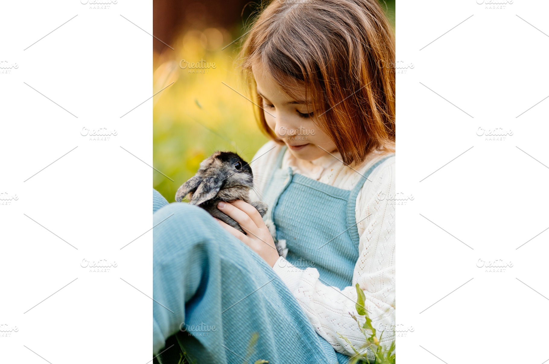Young girl gently cuddles a fluffy, an Animal Photo by HalfPoint