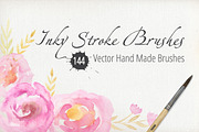 50% SALE 144 Vector Inky Brushes, a Brush Add-On by LarysaZabrotskaya (Thumbnail 1 of 6)