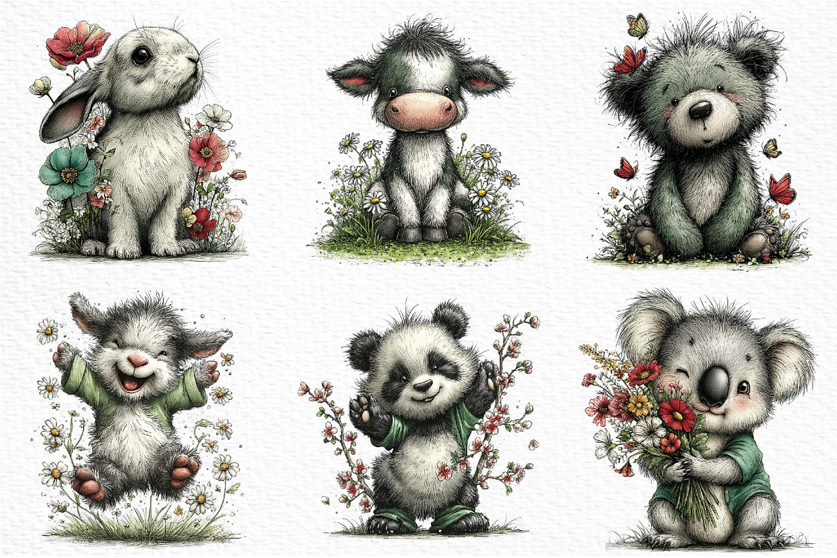 Spring Baby Animals Clipart Png, an Illustration by Craft Nest (Photo 5 of 11)