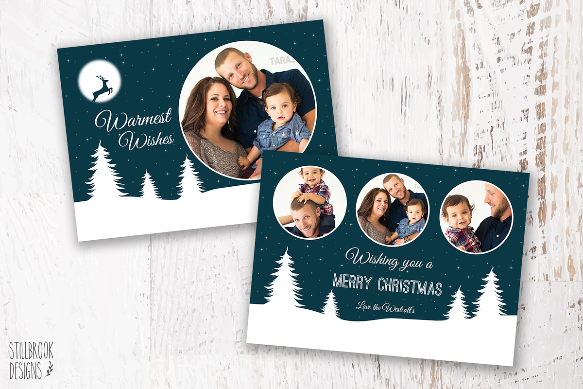 Christmas Card Photo Template, a Card Template by Stillbrook Designs