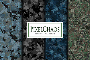 Pixel Chaos Digital Camo Patterns