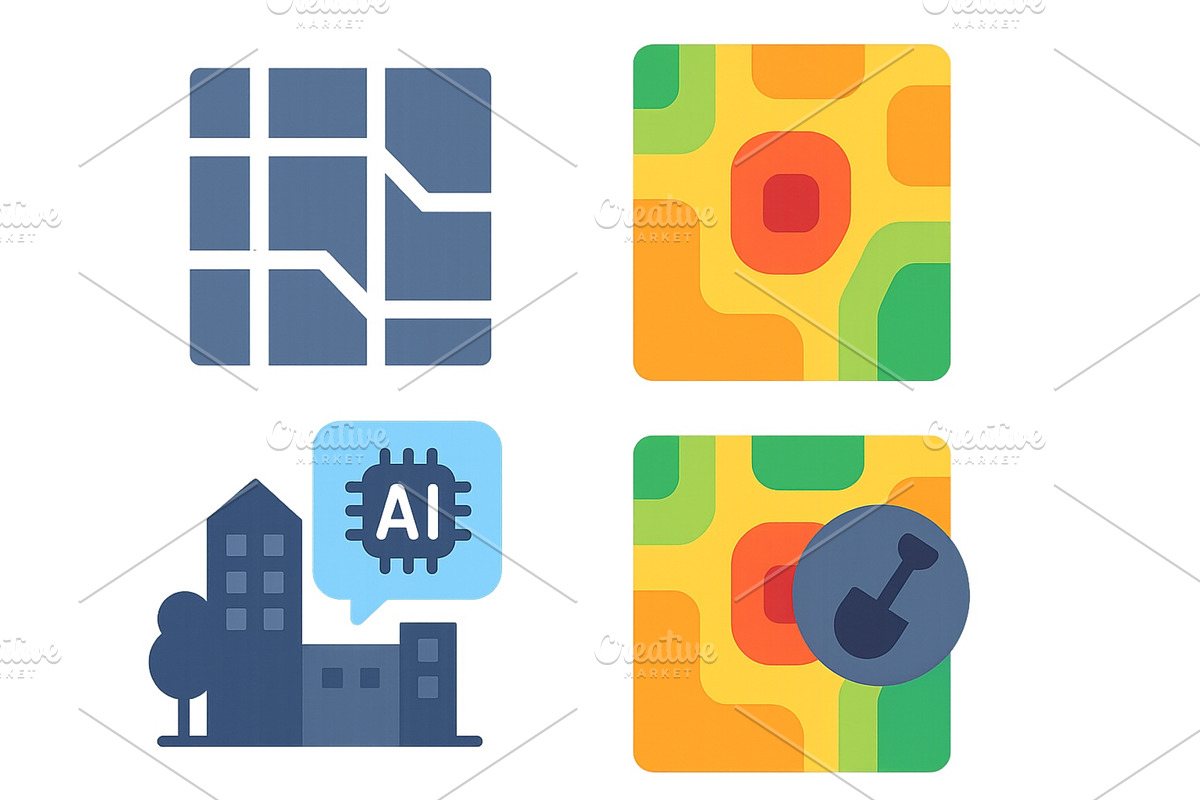 Colorful abstract shapes represent, a Technology Illustration by ZinetroN