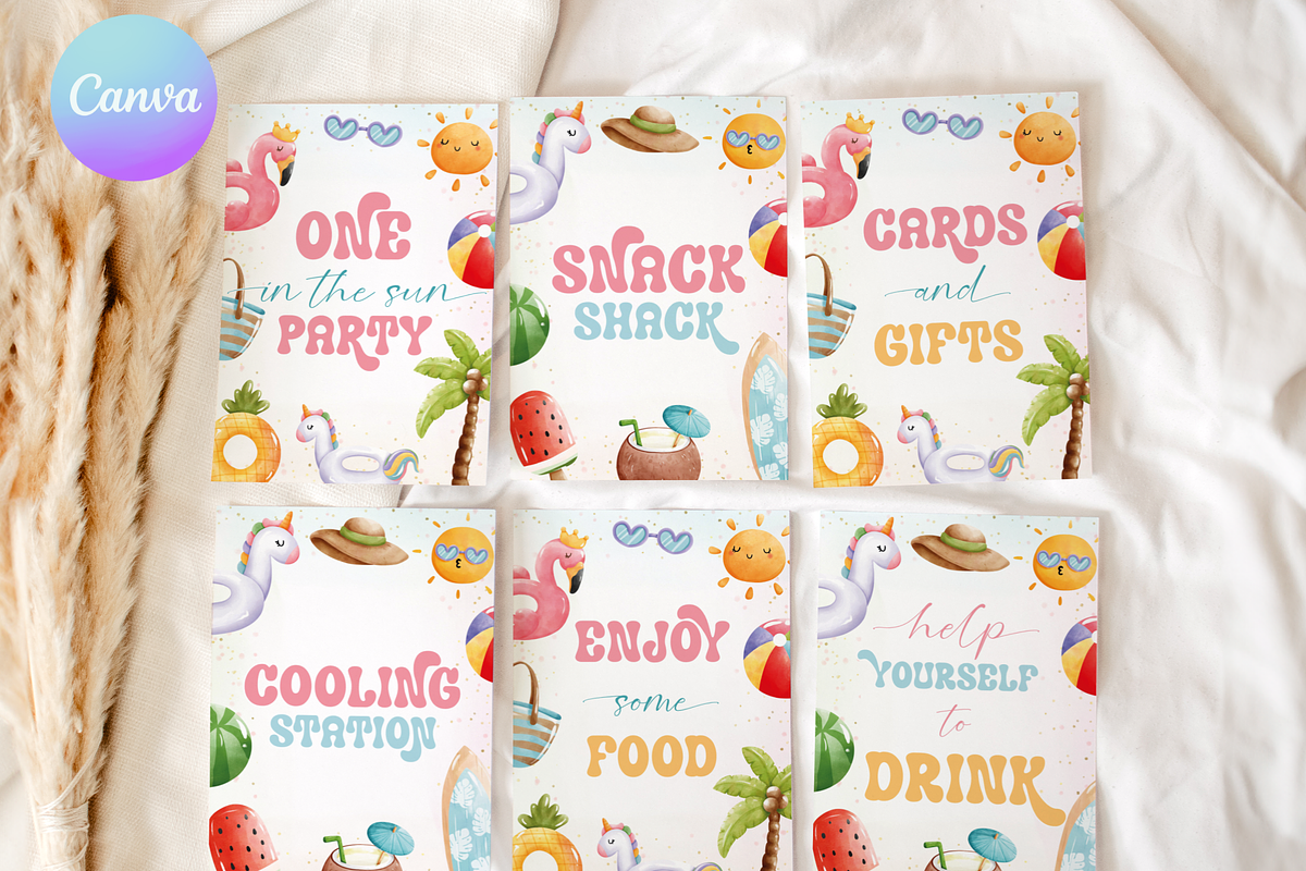 Summer Party Table Sign Template, an Invitation Template by Digital_Mind (Photo 1 of 6)