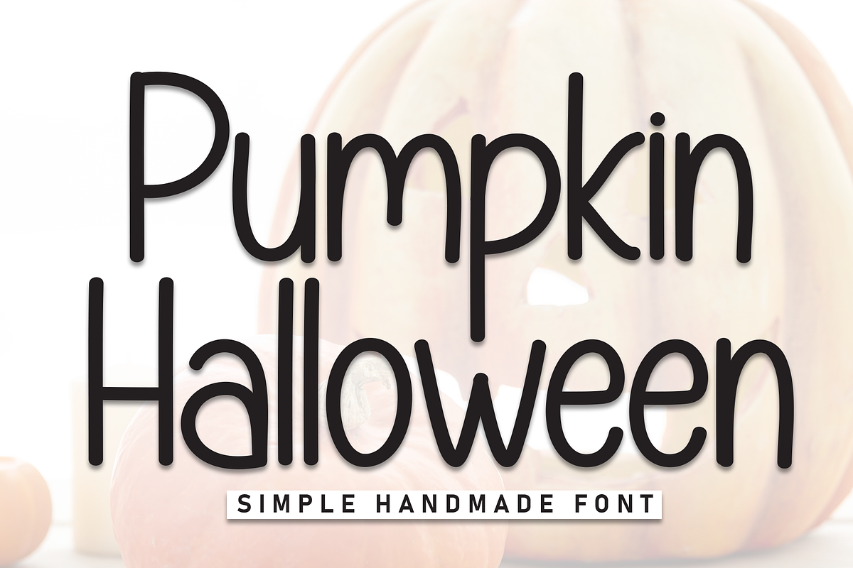 Pumpkin Halloween | Script Font, a Script Font by Scratchones (Photo 1 of 8)