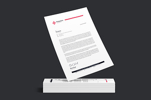 Modern Letterhead Template, a Resume Template by iDoodle Studio