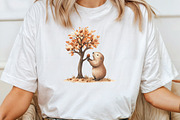 Watercolor Autumn Cute Beaver, an Illustration by CraftArtStudio (Thumbnail 4 of 6)