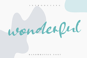 Wonderful / Handwritten Brush Font