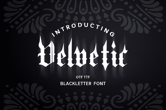 Velvetic Blackletter Font preview 4