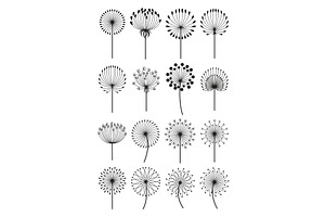 Dandelion Icon set Perfect for, an Object Illustration by the8monkey