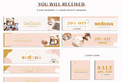 Pink Boho Etsy Shop Branding Kit, a Branding & Logo Template by Macarons and Mimosas (Thumbnail 2 of 9)
