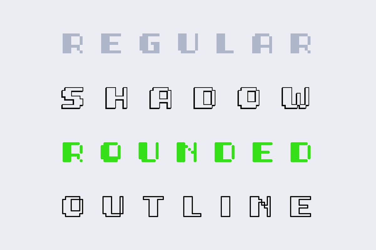 Helicopter – Pixel Display Typeface, a Font by alpercakici (Photo 11 of 14)