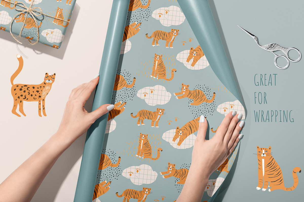 Wild Animals Patterns, a Pattern Graphic by watercolor kamill (Photo 4 of 11)