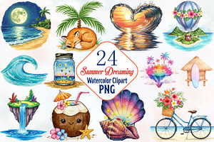 Summer Dreaming Clipart, an Illustration by RobertsArt