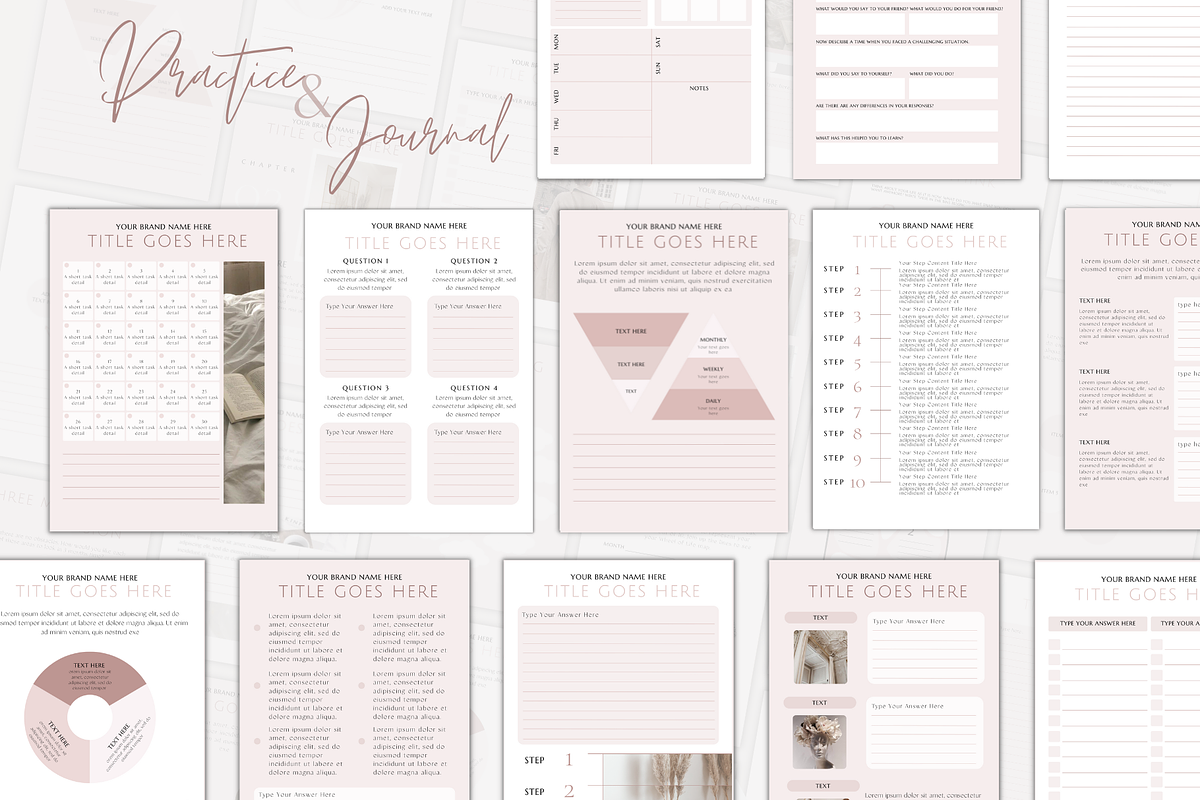 Pink Workbook & Coaching Templates, a Magazine Template by BRANDcontent (Photo 5 of 8)