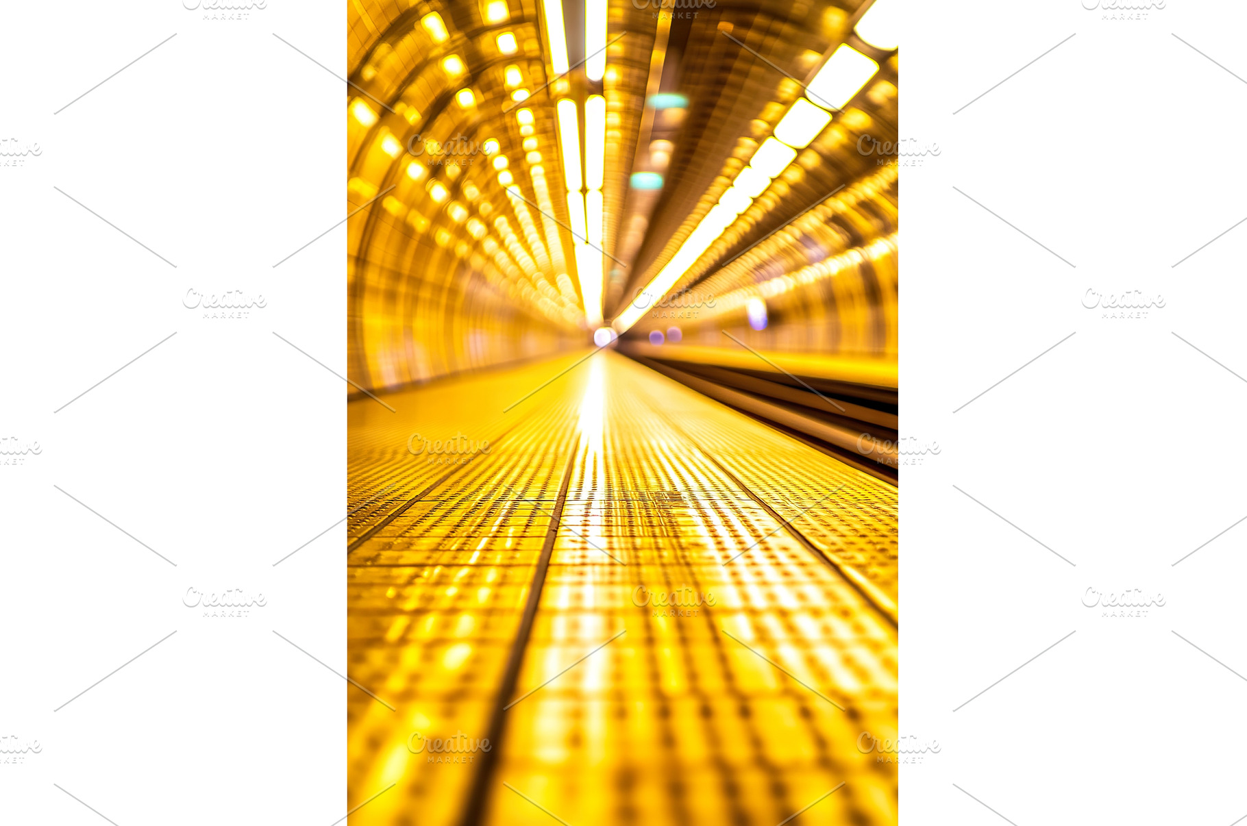 Abstract blurred view of illuminated, an Architecture Photo by Lermont51