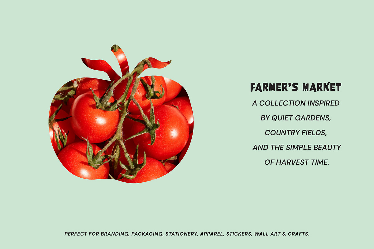 FARMERS MARKET, HAND DRAWN SET, a Food Illustration by NatalieArtShop (Photo 13 of 14)