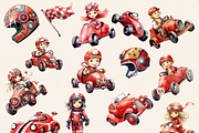 TURBO KID RACERS CRIMSON RETRO CAR, an Object Graphic by Daring Digies (Thumbnail 3 of 6)