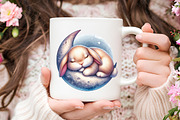 Bunny Neutral Sleeping Animals PNG, a Seasonal Illustration by RobertsArt (Thumbnail 3 of 7)