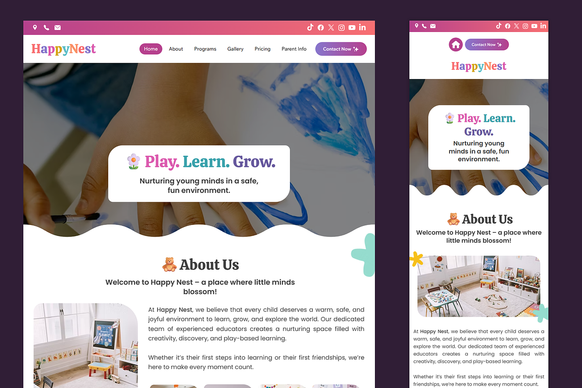 Child Daycare - Wix Studio Website, a Wix Template by Kitteeh (Photo 10 of 10)