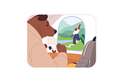 Anthropomorphic animals travel set, an Animal Illustration by PaperTrident (Thumbnail 4 of 12)