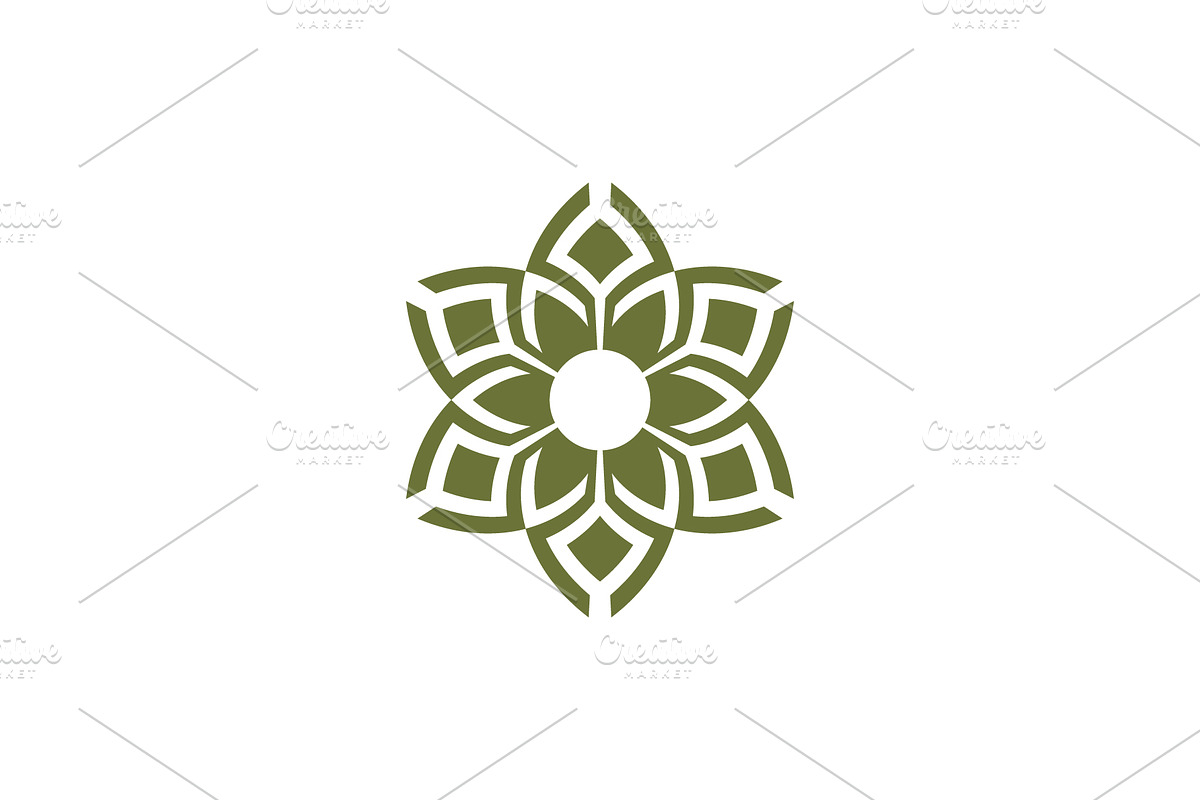 abstract elegant floral mandala logo, a Branding & Logo Template by Rasagama Studio