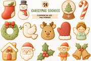 Christmas Gingerbread Cookies PNG, a Food Illustration by SugarCloudStudioArt (Thumbnail 1 of 6)