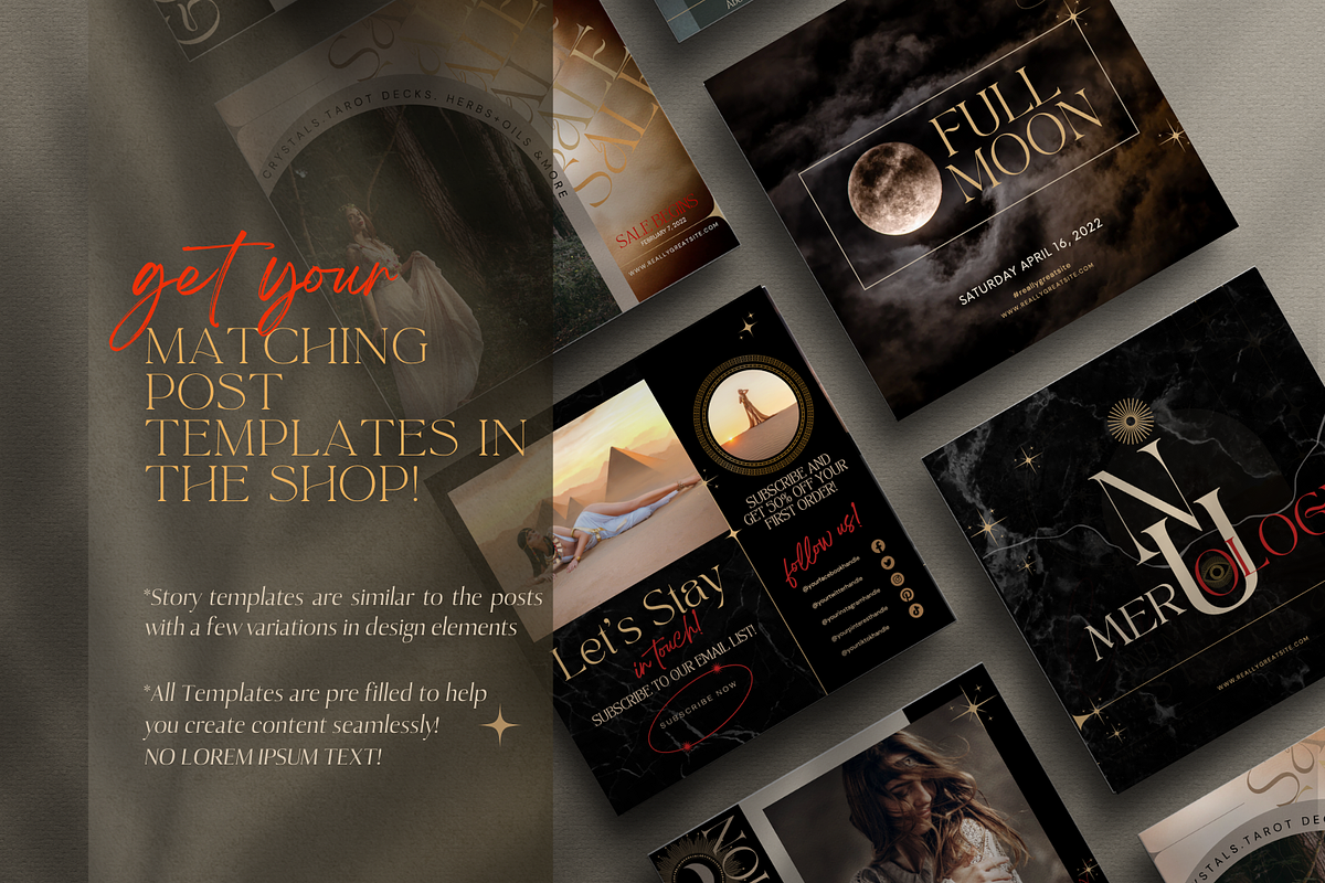 Witchy Spiritual IG Stories Canva, a Social Media Template by ALunadoki Design (Photo 6 of 8)