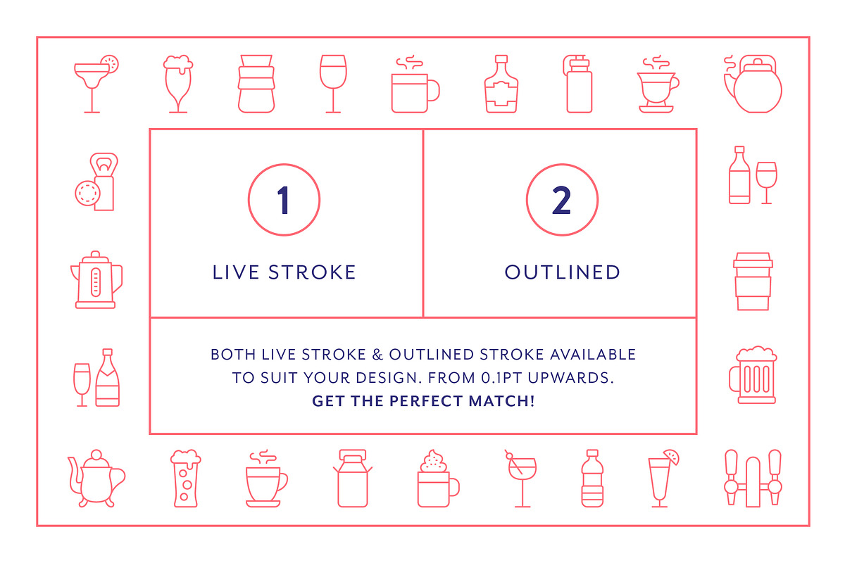 Drinks Line Icons, an Outline Icon by Made by Made (Photo 4 of 7)